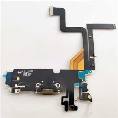 Flex puerto carga dorado para IPhone 14 Pro compatible
