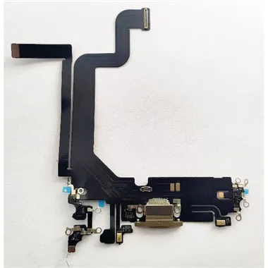 Flex puerto carga dorado para IPhone 14 Pro Max compatible