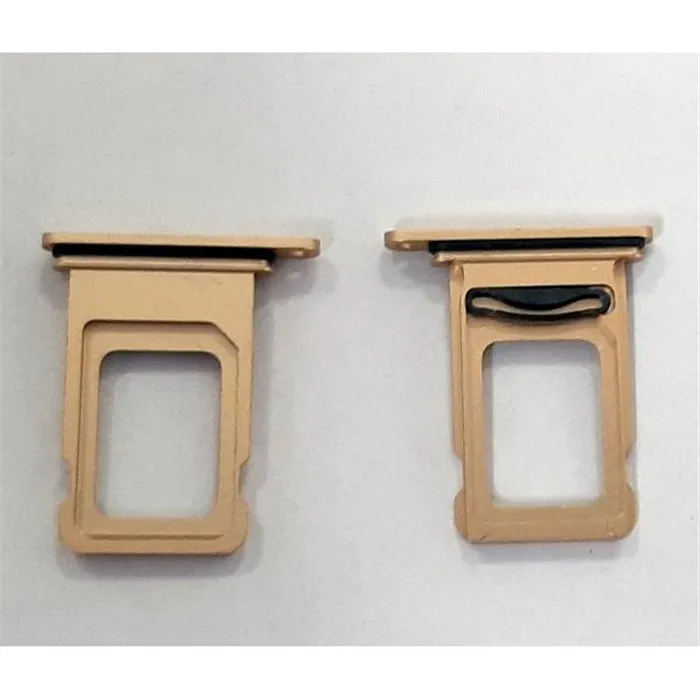 Soporte o bandeja dual sim dorada para IPhone XR A2105 A2108 calidad premium
