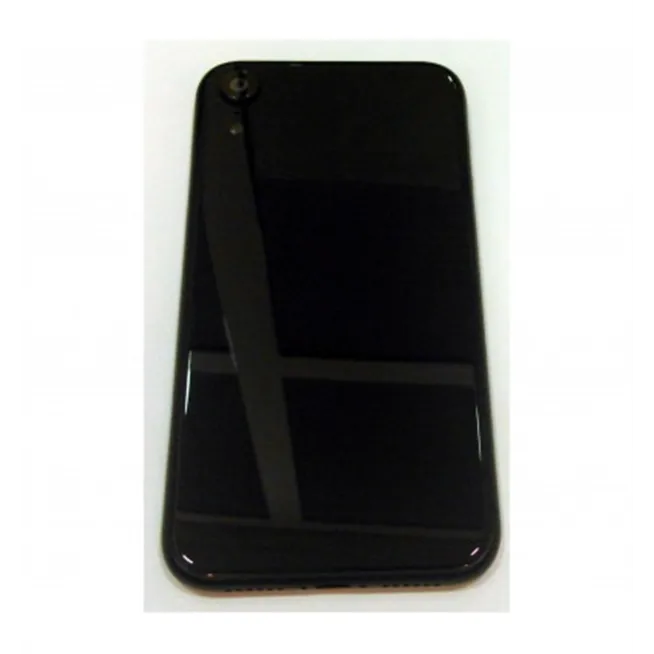 IPhone XR A2105 A2108 carcasa central o marco + tapa trasera o tapa bateria negra