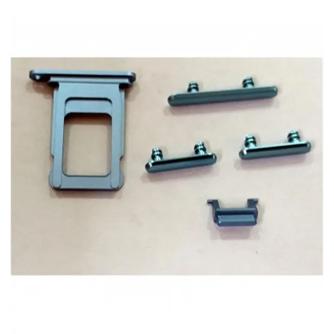 IPhone XR set 5 piezas botones + soporte sim azul premium