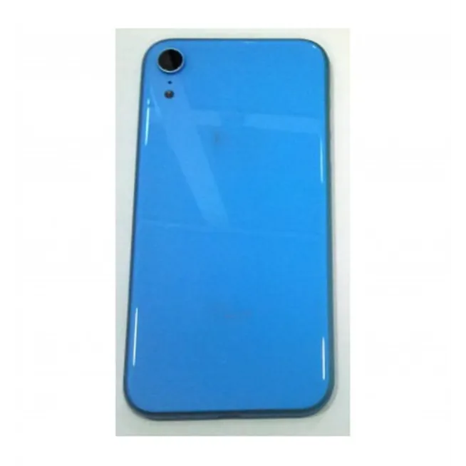 IPhone XR A2105 A2108 carcasa central o marco + tapa trasera o tapa bateria azul