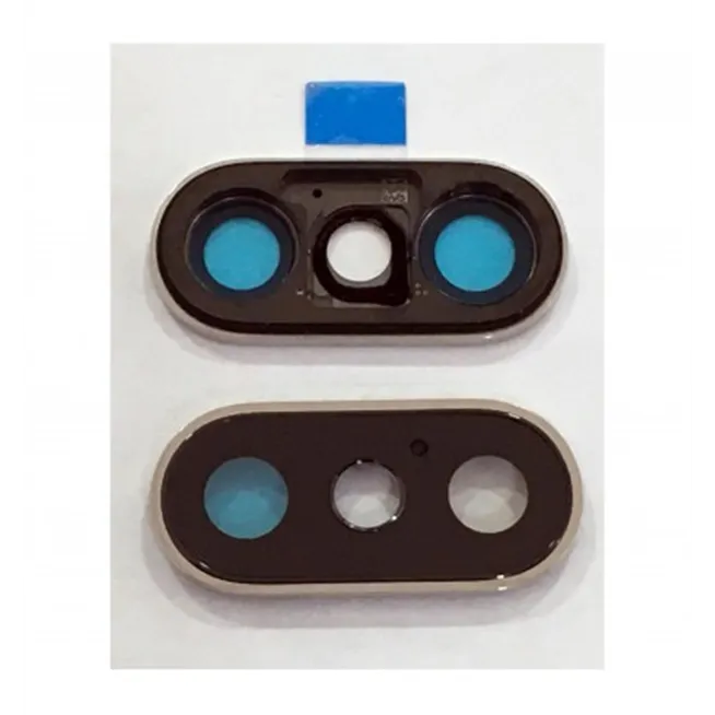 IPhone XS cubierta camara plata premium