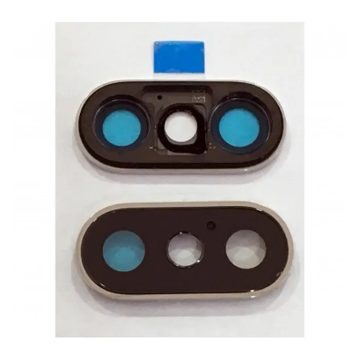 IPhone XS cubierta camara plata premium