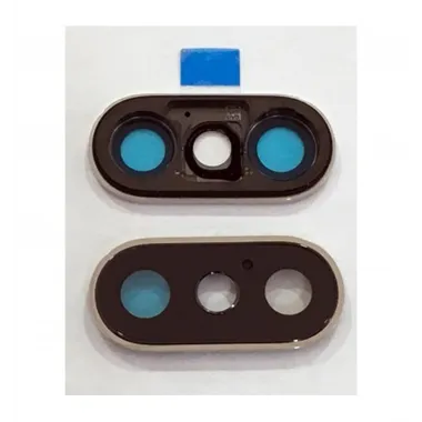 IPhone XS cubierta camara plata premium