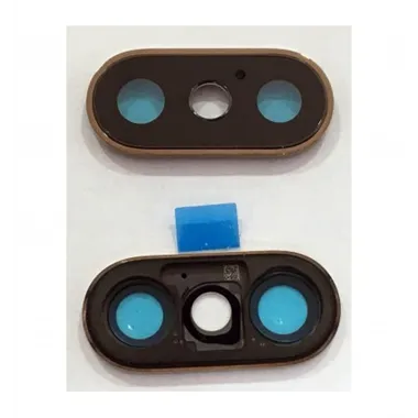 IPhone XS cubierta camara dorada premium
