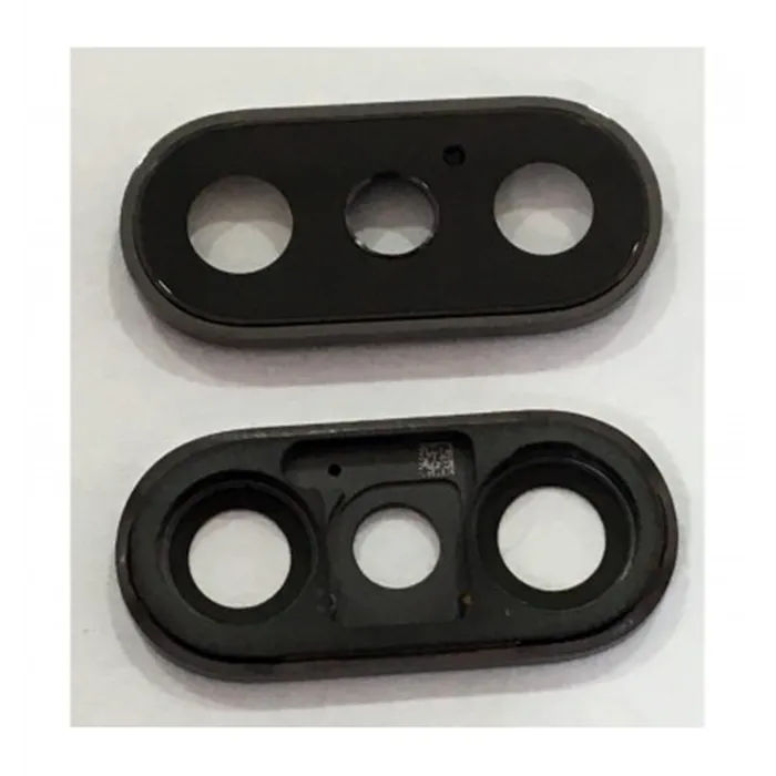 IPhone XS cubierta camara negra premium