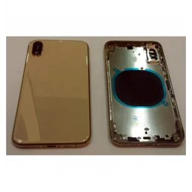 iPhone XS A2097 A2100 carcasa central o marco + tapa trasera o tapa bateria dorada