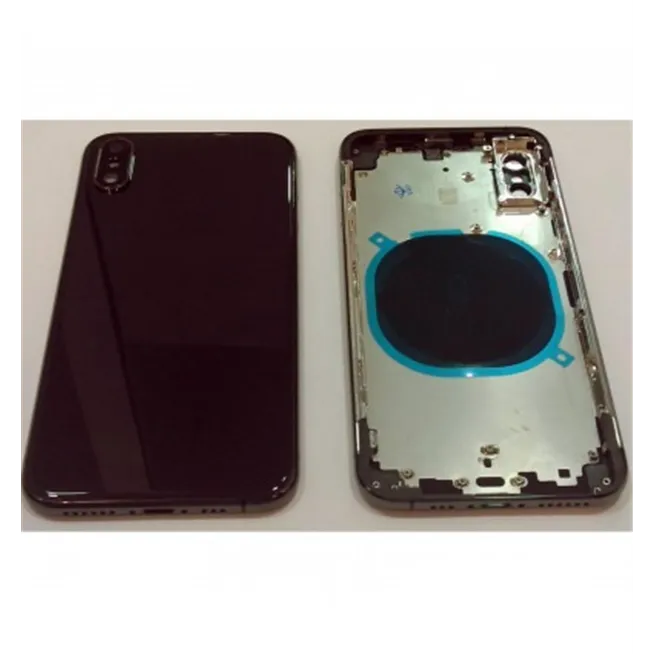 iPhone XS A2097 A2100 carcasa central o marco + tapa trasera o tapa bateria negra
