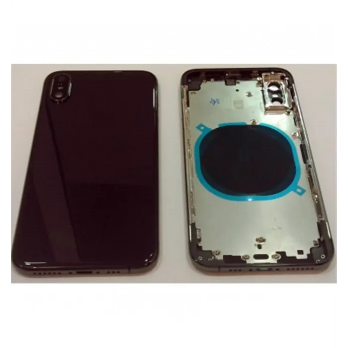 iPhone XS A2097 A2100 carcasa central o marco + tapa trasera o tapa bateria negra