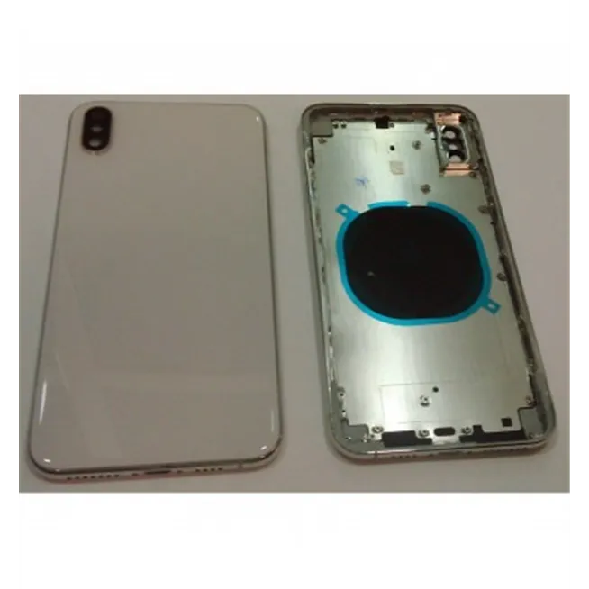 iPhone XS MAX A2101 A2104 carcasa central o marco + tapa trasera o tapa bateria blanca