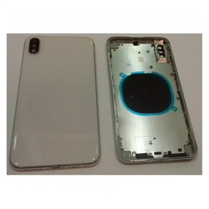 iPhone XS MAX A2101 A2104 carcasa central o marco + tapa trasera o tapa bateria blanca