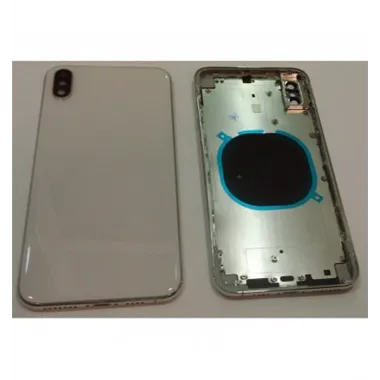 iPhone XS MAX A2101 A2104 carcasa central o marco + tapa trasera o tapa bateria blanca