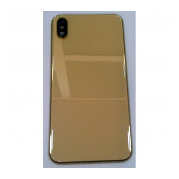 iPhone XS MAX A2101 A2104 carcasa central o marco + tapa trasera o tapa bateria dorada