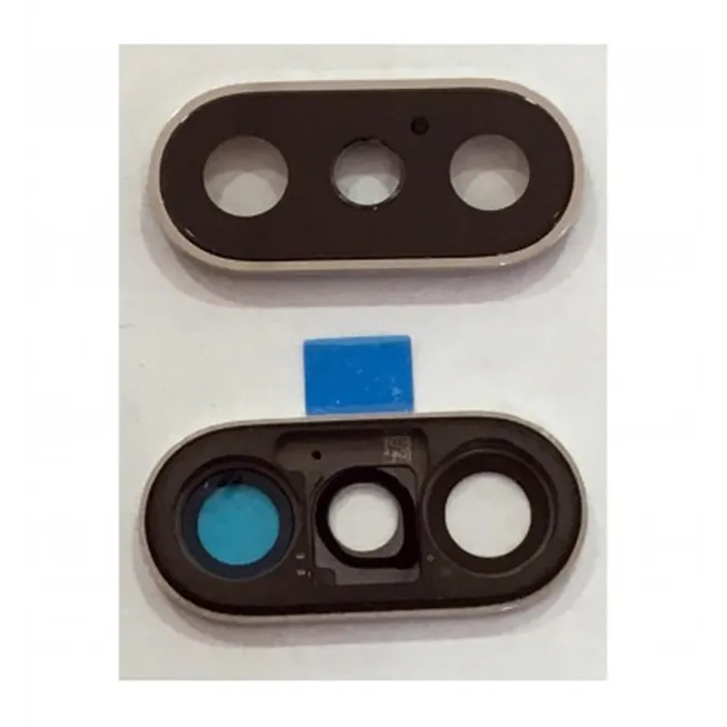 IPhone XS Max cubierta camara plata premium