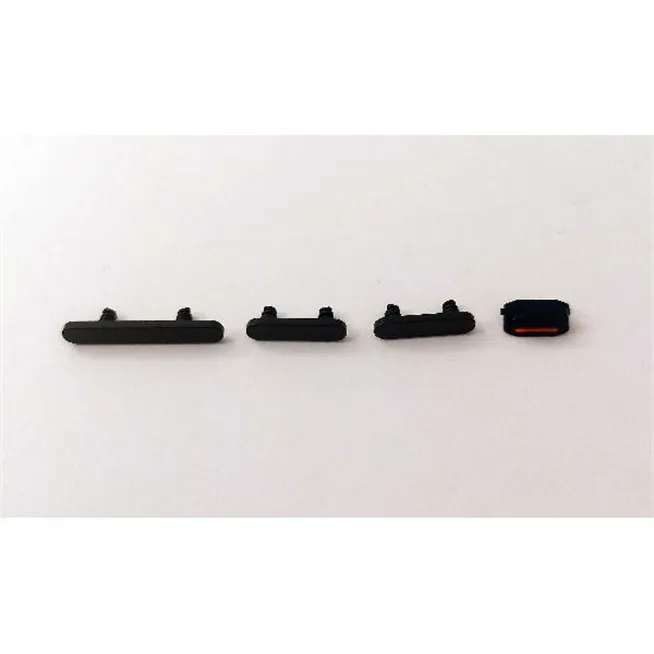 Set 4 botones negros para IPhone 15 A3090 A2846 A3089 A3092 IPhone 15 Plus A3094 A2847 A3093 A3096 calidad premium