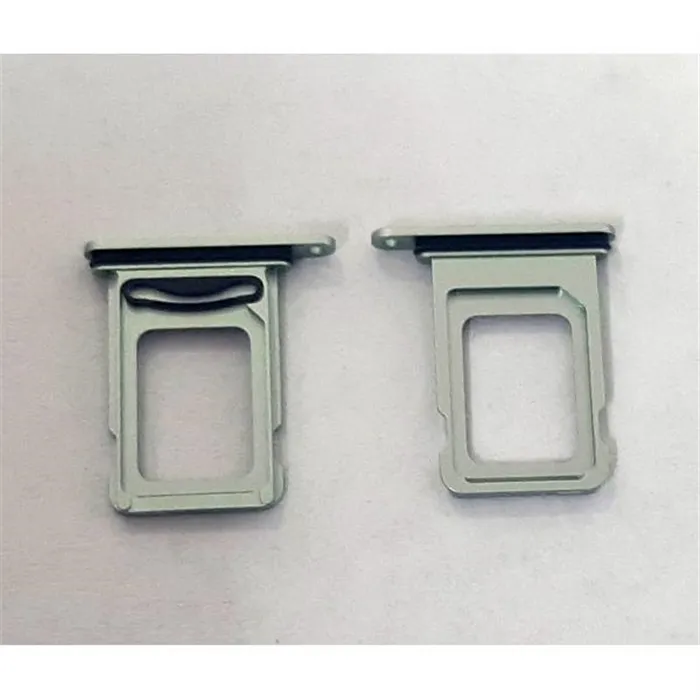 Soporte o bandeja dual sim verde para IPhone 15 A3090 A2846 A3089 A3092 15 Plus A3094 A2847 A3093 A3096 premium