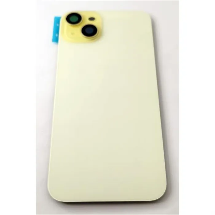 Tapa trasera o tapa bateria amarilla para iPhone 15 Plus A3094 A2847 A3093 A3096