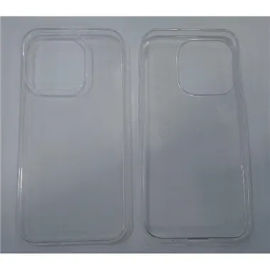 Funda protectora trasera transparente 0.5mm para IPhone 15 Pro A2848 A3101 A3102 A3104