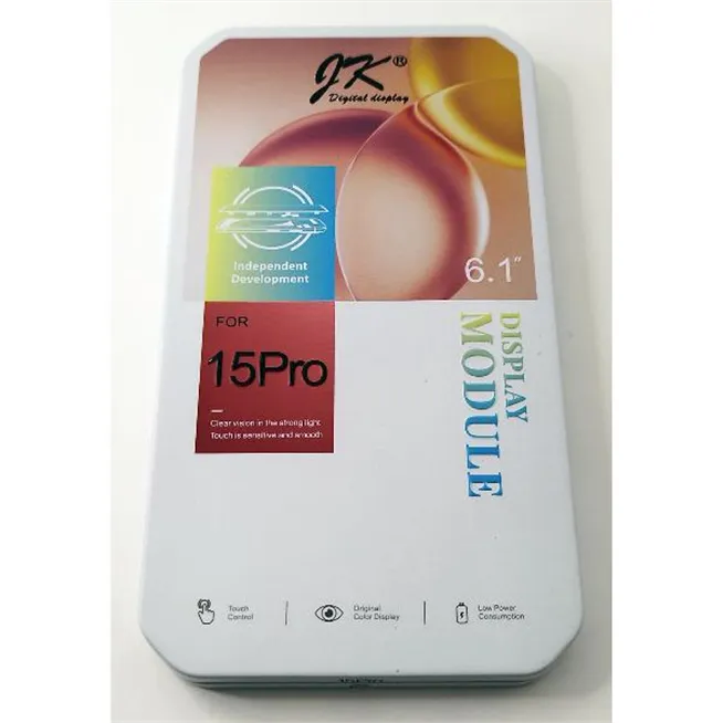 Pantalla LCD INCELL iPhone 15 Pro A2848 A3101 A3102 A3104 JK FHD mas tactil negro