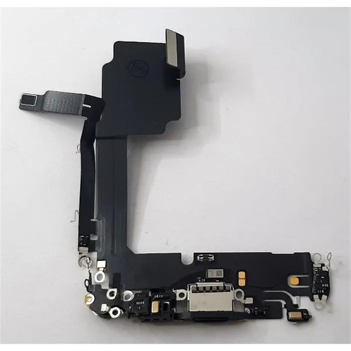 Flex puerto carga negro para IPhone 15 Pro A2848 A3101 A3102 A3104 calidad premium