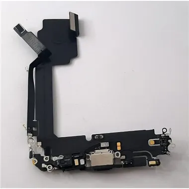 Flex puerto carga negro para IPhone 15 Pro Max A2849 A3106 A3105 A3108 calidad premium