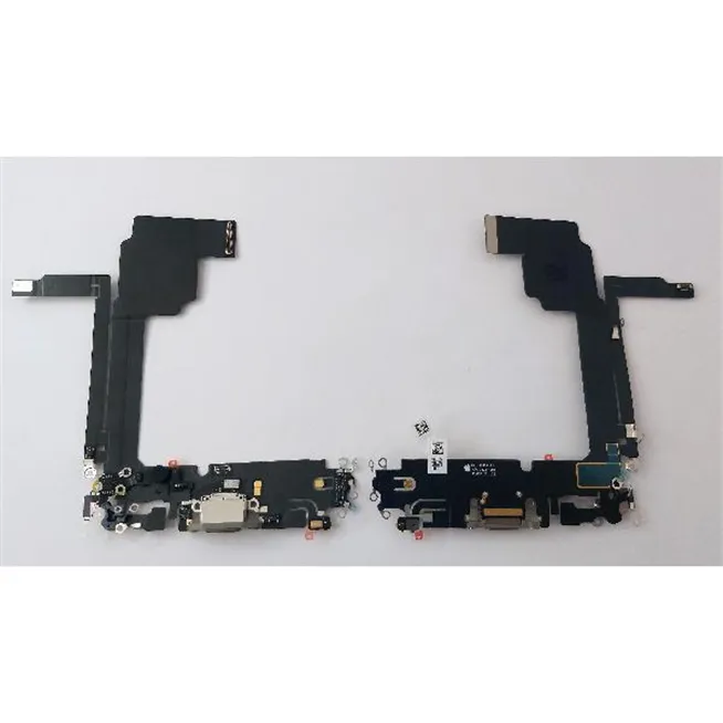Flex puerto de carga dorado para Iphone 15 Pro Max calidad premium