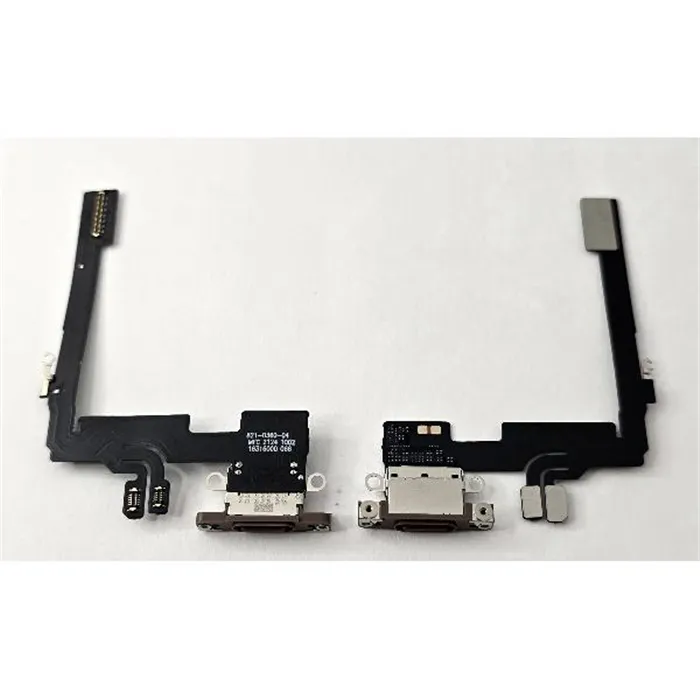 Flex puerto de carga dorado para iPhone 16 Pro A3290 A3082 A3289 A3291 compatible