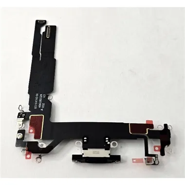 Flex puerto de carga negro para iPhone 16 A3287 A3081 A3286 A3288 calidad premium
