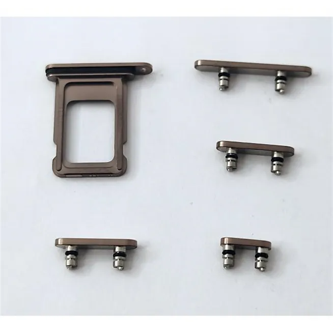 Soporte sim y botones dorados para iPhone 16 Pro A3293 A3083 A3292 A3294 16 Pro Max A3296 A3084 A3295 A3297