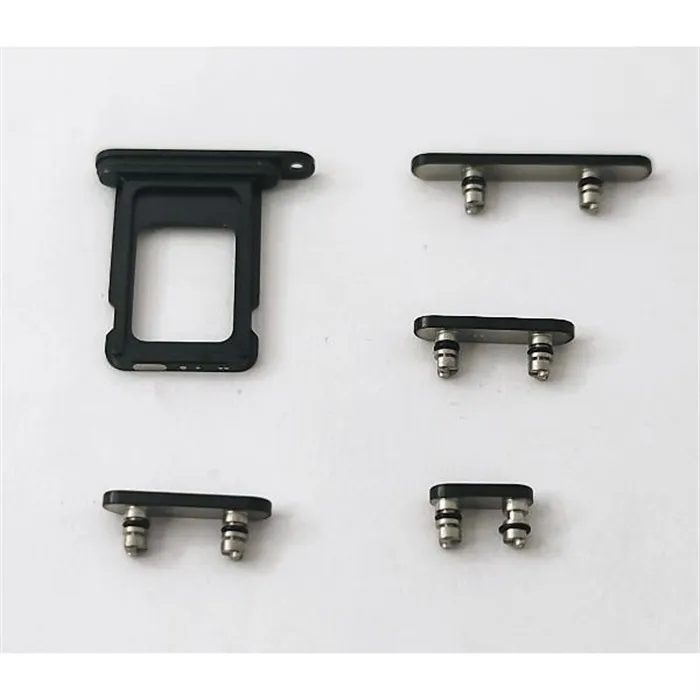 Soporte sim y botones negros para iPhone 16 Pro A3293 A3083 A3292 A3294 16 Pro Max A3296 A3084 A3295 A3297