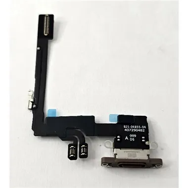 Flex puerto de carga dorado para iPhone 16 Pro A3293 A3083 A3292 A3294 calidad premium