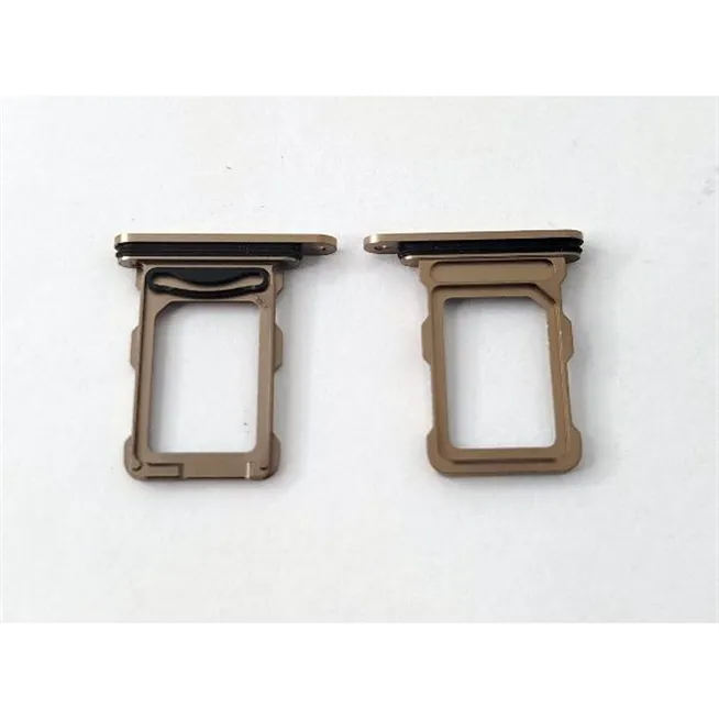 Soporte sim dorada Dual sim para iPhone 16 Pro A3293 A3083 A3292 A3294 iPhone 16 Pro Max A3296 A3084 A3295 A3297