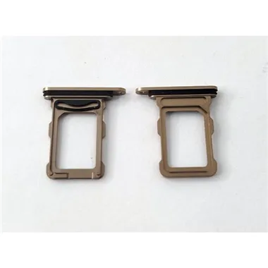 Soporte sim dorada Dual sim para iPhone 16 Pro A3293 A3083 A3292 A3294 iPhone 16 Pro Max A3296 A3084 A3295 A3297
