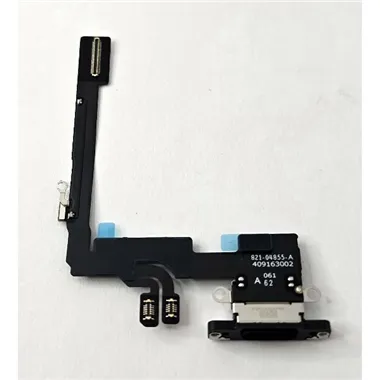 Flex puerto de carga negro para iPhone 16 Pro A3293 A3083 A3292 A3294 calidad premium
