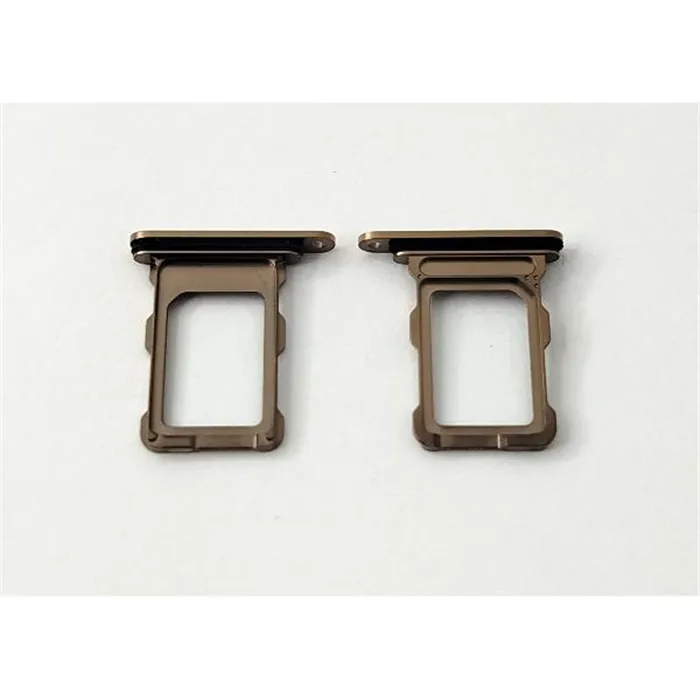Soporte o bandeja sim dorada para iPhone 16 Pro A3293 A3083 A3292 A3294 iPhone 16 Pro Max A3296 A3084 A3295 A3297 