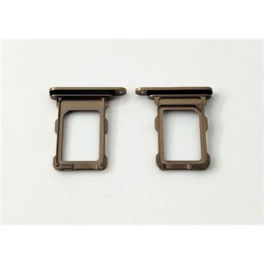 Soporte o bandeja sim dorada para iPhone 16 Pro A3293 A3083 A3292 A3294 iPhone 16 Pro Max A3296 A3084 A3295 A3297 
