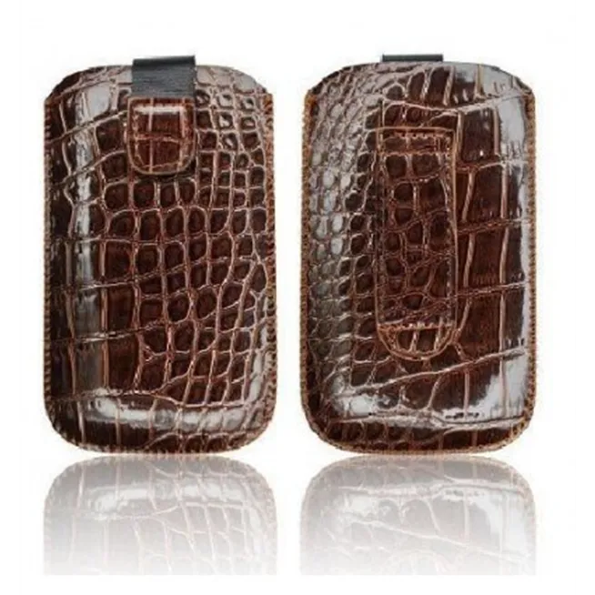 IPF009 Funda Croco marron  iPhone 3GS 4G 4S Samsung I900 Omn
