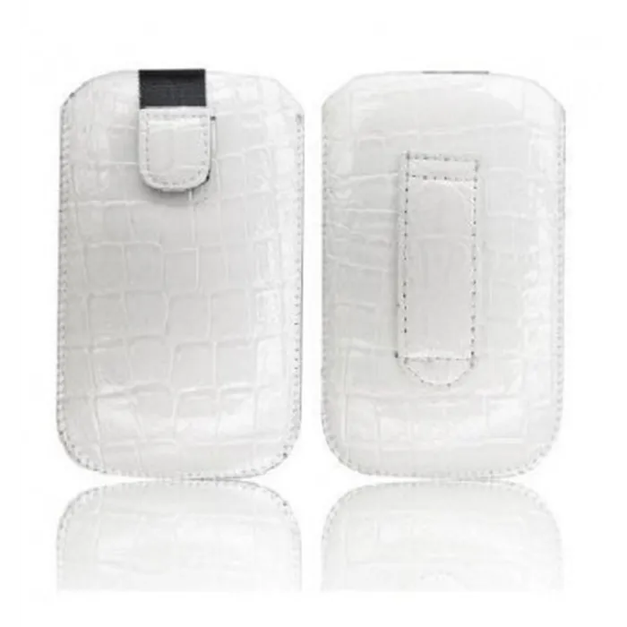 IPF008 Funda Croco Blanco  iPhone 3GS 4G 4S Samsung I900 Omn