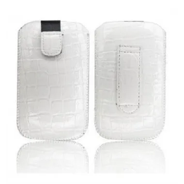 IPF008 Funda Croco Blanco  iPhone 3GS 4G 4S Samsung I900 Omn