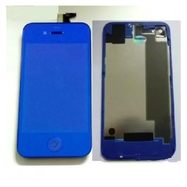 iPhone 4 kit de conversión azul efecto espejo (sin manzana)