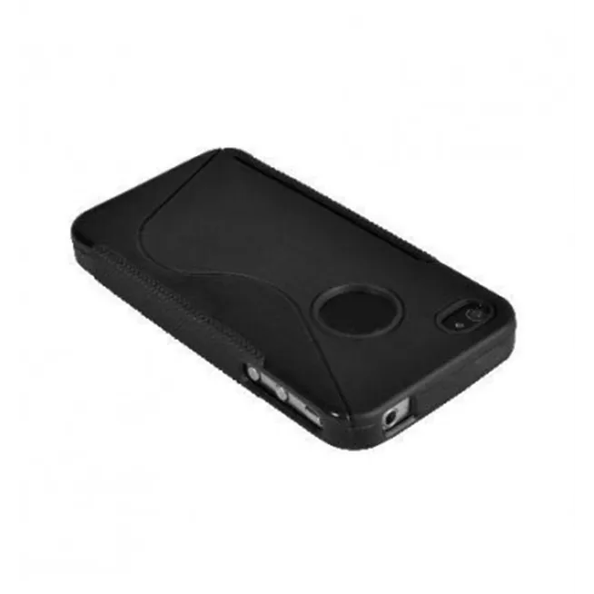 Carcasa protectora semi rigida en TPU iPhone 4 y 4S negra 28