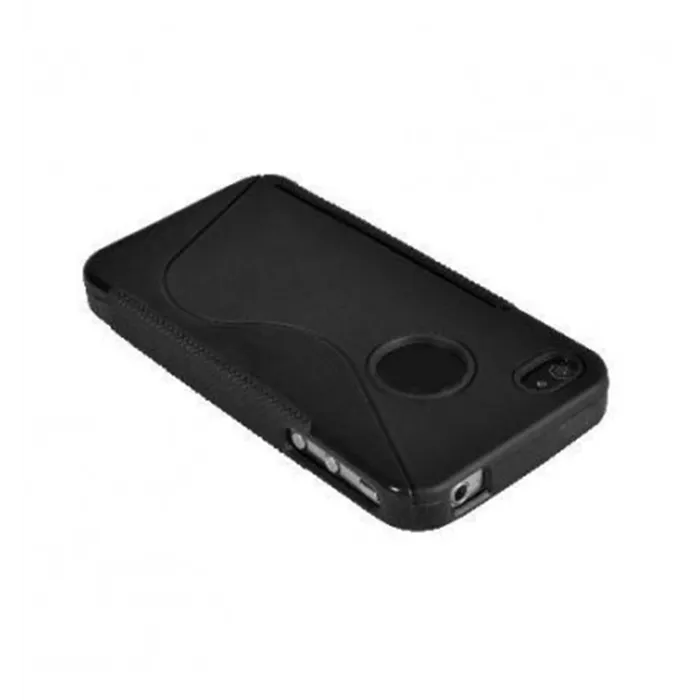 Carcasa protectora semi rigida en TPU iPhone 4 y 4S negra 28