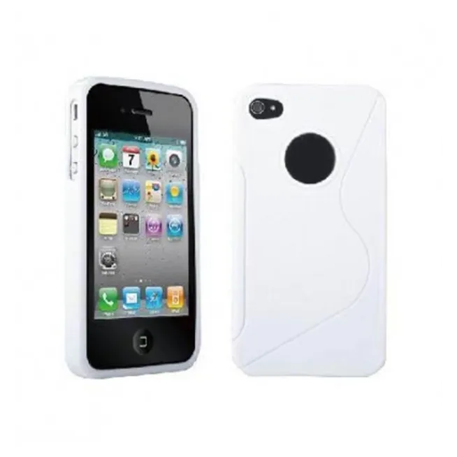 Carcasa protectora semi rigida en TPU iPhone 4 y 4S blanco 2