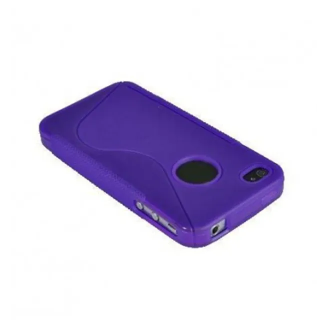 Carcasa protectora semi rigida en TPU iPhone 4 y 4S lila 280