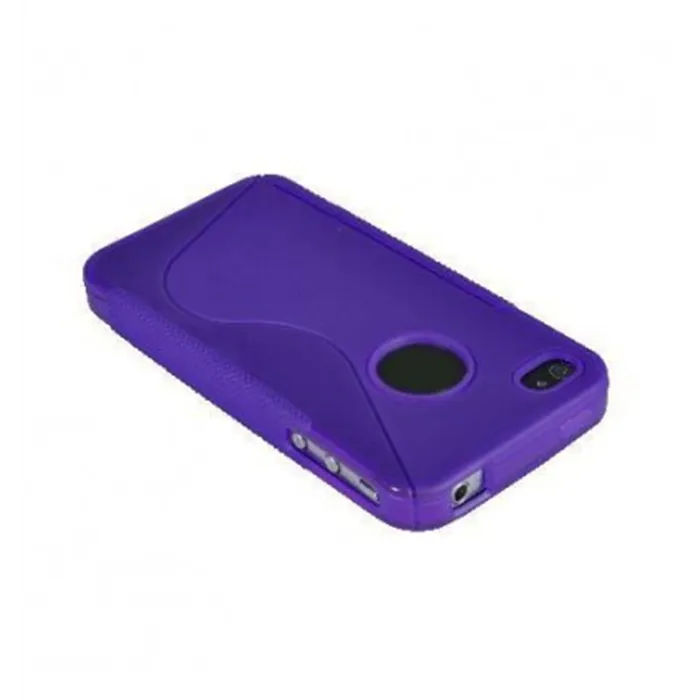 Carcasa protectora semi rigida en TPU iPhone 4 y 4S lila 280