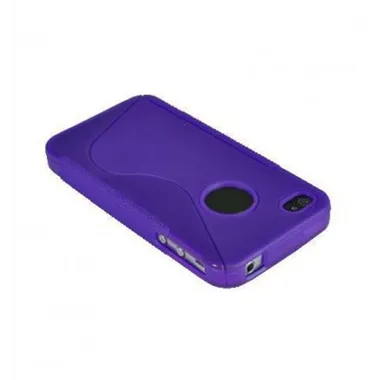 Carcasa protectora semi rigida en TPU iPhone 4 y 4S lila 280