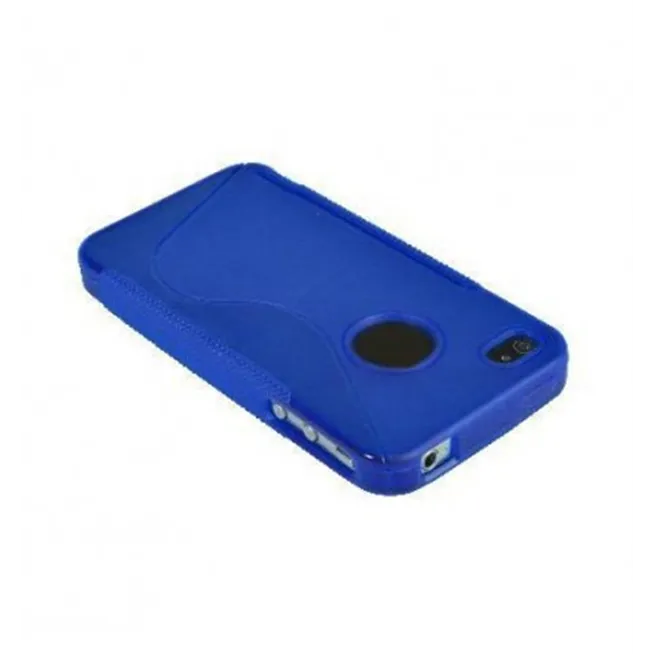 Carcasa protectora semi rigida en TPU iPhone 4 y 4S Azul 280
