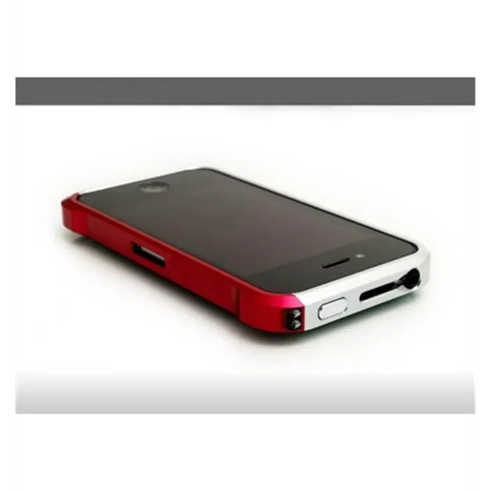 iPhone 4-4S protector Bumper Vapor 4 rojo plata