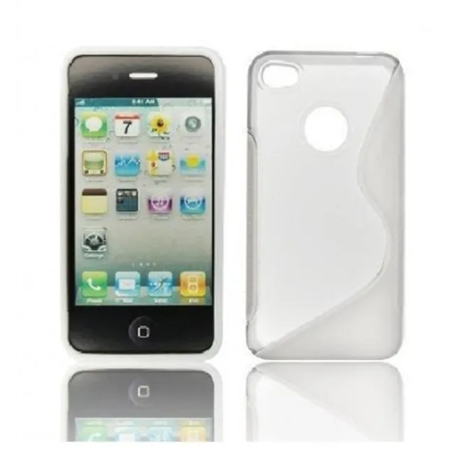 IPE001 Back case S-LINE - iPhone 4G/4S Transparente/Blanco